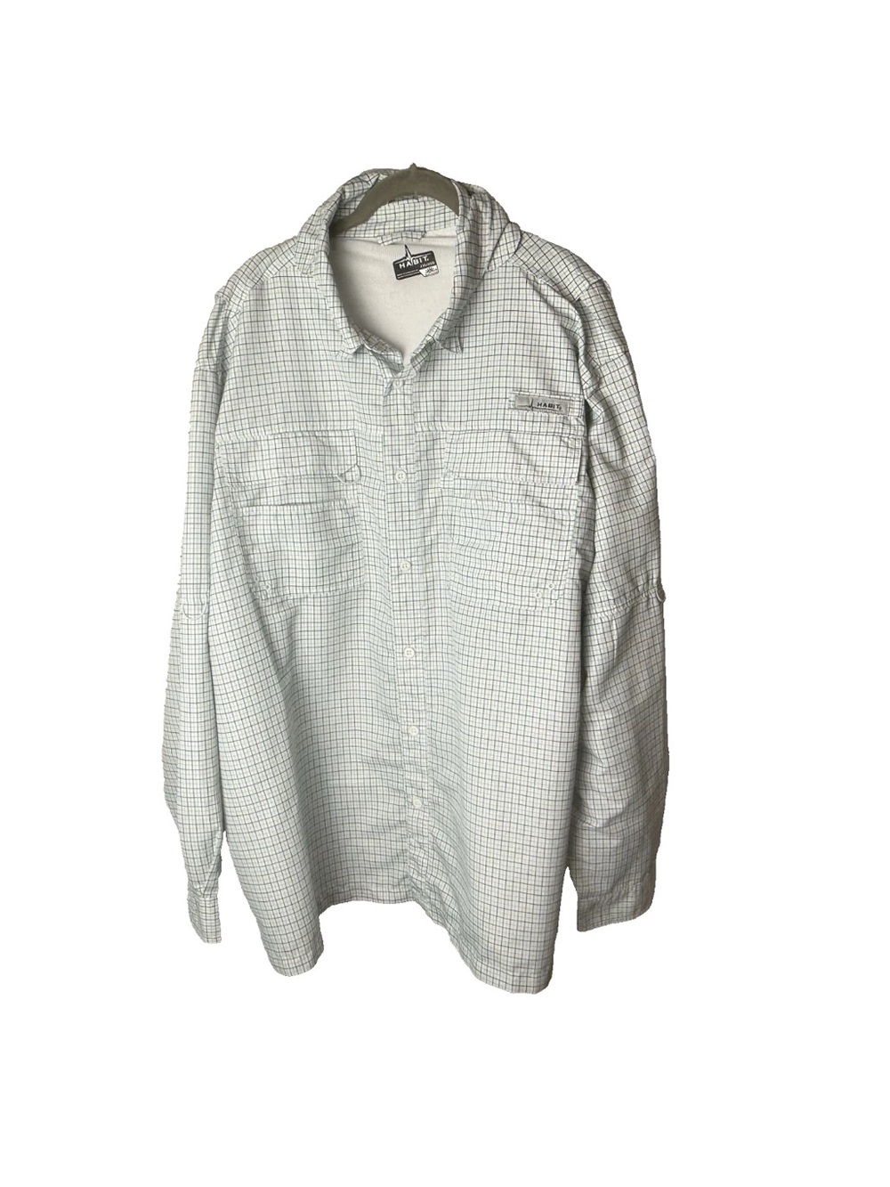 HABIT Mens Shirt Size 2XL XXL 40+ Solar Factor Outdoor Fishing Vented Button Up